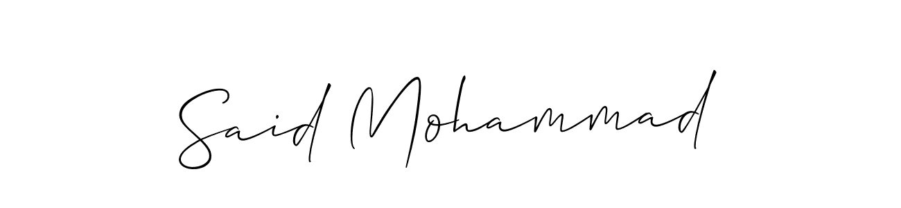 How to make Said Mohammad signature? Allison_Script is a professional autograph style. Create handwritten signature for Said Mohammad name. Said Mohammad signature style 2 images and pictures png