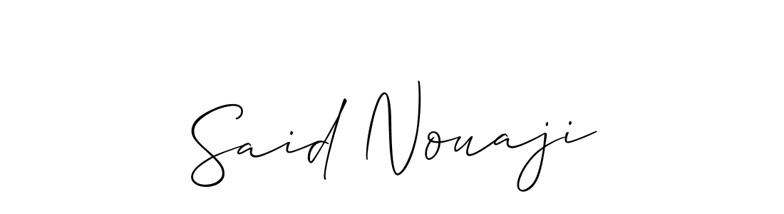 How to make Said Nouaji name signature. Use Allison_Script style for creating short signs online. This is the latest handwritten sign. Said Nouaji signature style 2 images and pictures png