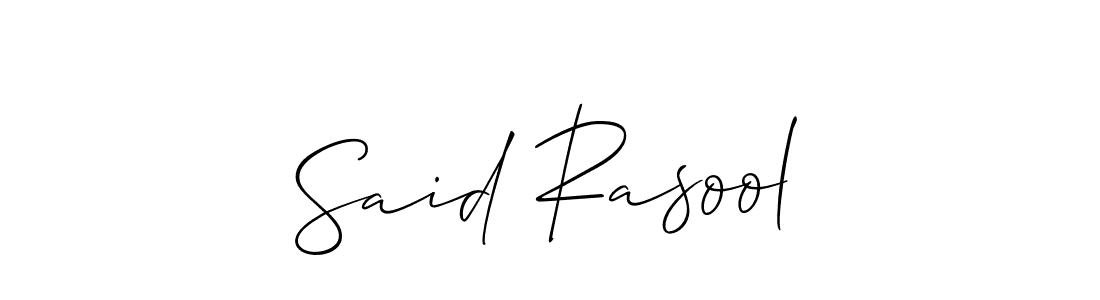 Design your own signature with our free online signature maker. With this signature software, you can create a handwritten (Allison_Script) signature for name Said Rasool. Said Rasool signature style 2 images and pictures png
