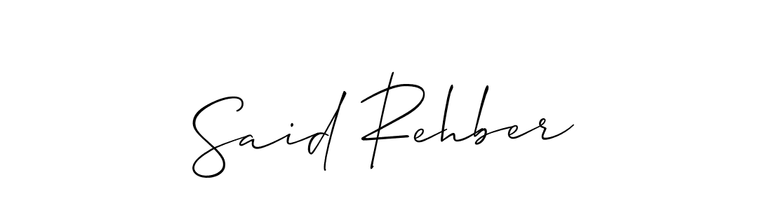 The best way (Allison_Script) to make a short signature is to pick only two or three words in your name. The name Said Rehber include a total of six letters. For converting this name. Said Rehber signature style 2 images and pictures png