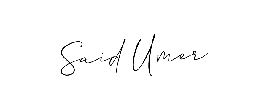 Make a beautiful signature design for name Said Umer. With this signature (Allison_Script) style, you can create a handwritten signature for free. Said Umer signature style 2 images and pictures png