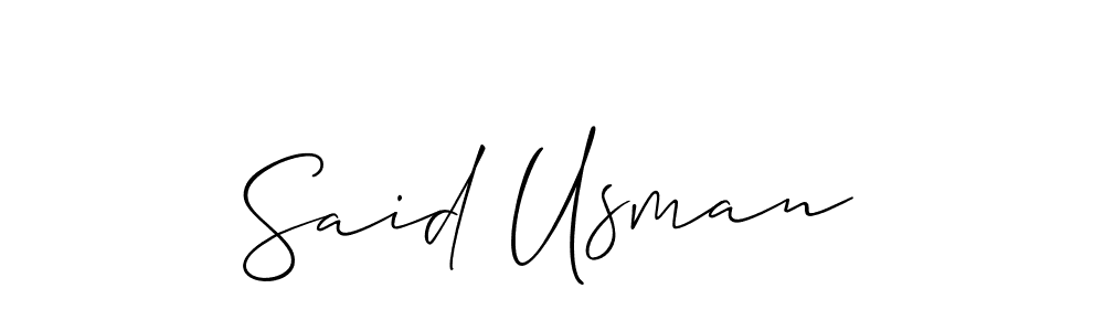 Also You can easily find your signature by using the search form. We will create Said Usman name handwritten signature images for you free of cost using Allison_Script sign style. Said Usman signature style 2 images and pictures png