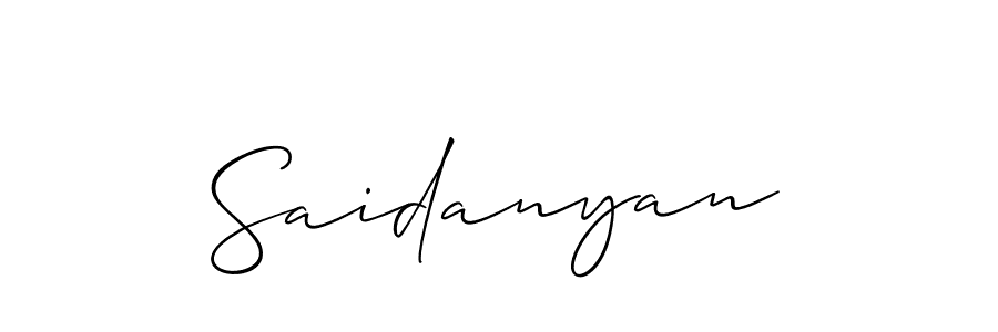 How to Draw Saidanyan signature style? Allison_Script is a latest design signature styles for name Saidanyan. Saidanyan signature style 2 images and pictures png