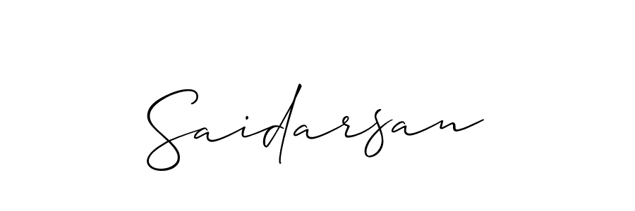 It looks lik you need a new signature style for name Saidarsan. Design unique handwritten (Allison_Script) signature with our free signature maker in just a few clicks. Saidarsan signature style 2 images and pictures png