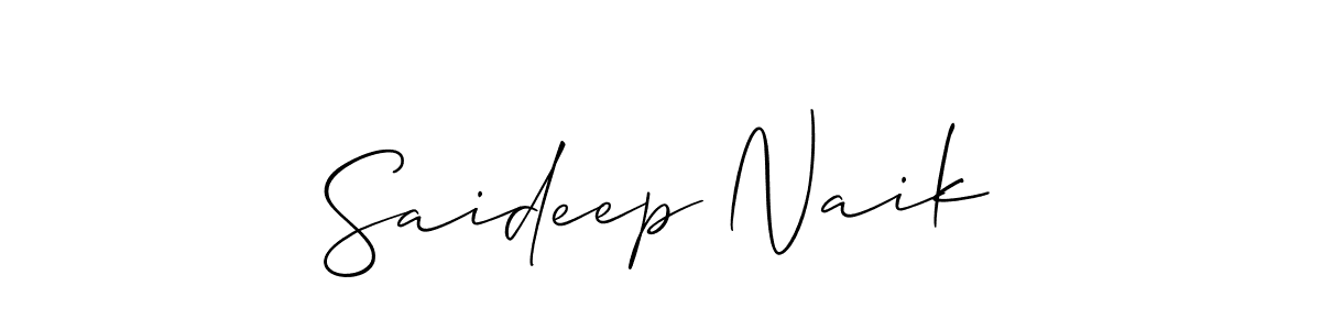 You should practise on your own different ways (Allison_Script) to write your name (Saideep Naik) in signature. don't let someone else do it for you. Saideep Naik signature style 2 images and pictures png