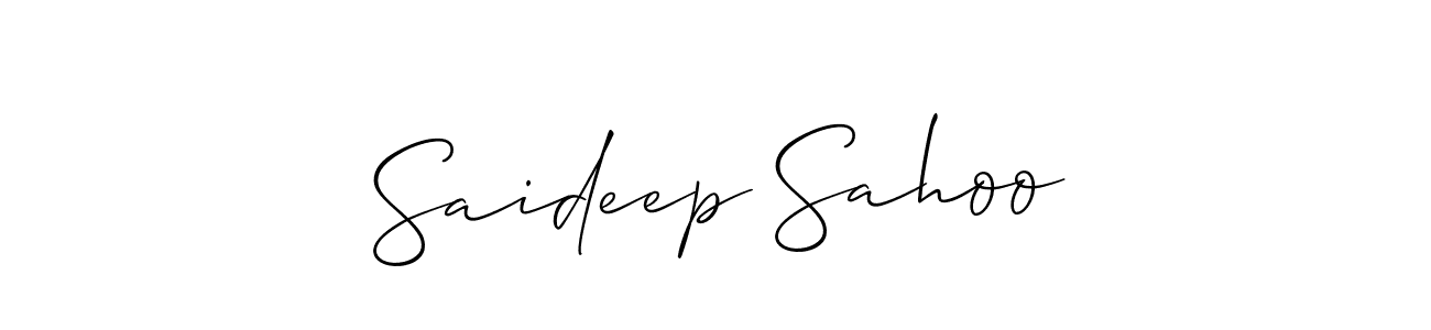 How to make Saideep Sahoo name signature. Use Allison_Script style for creating short signs online. This is the latest handwritten sign. Saideep Sahoo signature style 2 images and pictures png