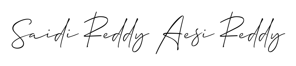 Make a beautiful signature design for name Saidi Reddy Aesi Reddy. Use this online signature maker to create a handwritten signature for free. Saidi Reddy Aesi Reddy signature style 2 images and pictures png