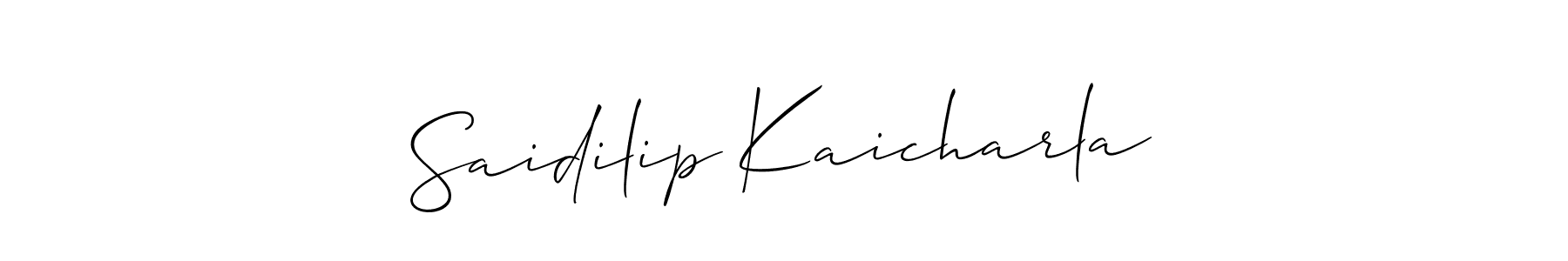Also You can easily find your signature by using the search form. We will create Saidilip Kaicharla name handwritten signature images for you free of cost using Allison_Script sign style. Saidilip Kaicharla signature style 2 images and pictures png
