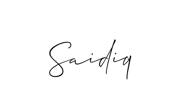 How to Draw Saidiq signature style? Allison_Script is a latest design signature styles for name Saidiq. Saidiq signature style 2 images and pictures png