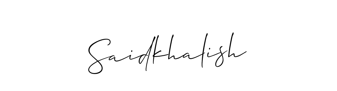 It looks lik you need a new signature style for name Saidkhalish. Design unique handwritten (Allison_Script) signature with our free signature maker in just a few clicks. Saidkhalish signature style 2 images and pictures png