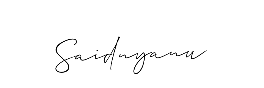 It looks lik you need a new signature style for name Saidnyanu. Design unique handwritten (Allison_Script) signature with our free signature maker in just a few clicks. Saidnyanu signature style 2 images and pictures png