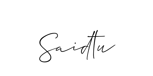 You can use this online signature creator to create a handwritten signature for the name Saidtu. This is the best online autograph maker. Saidtu signature style 2 images and pictures png