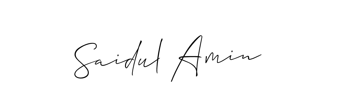 Make a short Saidul Amin signature style. Manage your documents anywhere anytime using Allison_Script. Create and add eSignatures, submit forms, share and send files easily. Saidul Amin signature style 2 images and pictures png