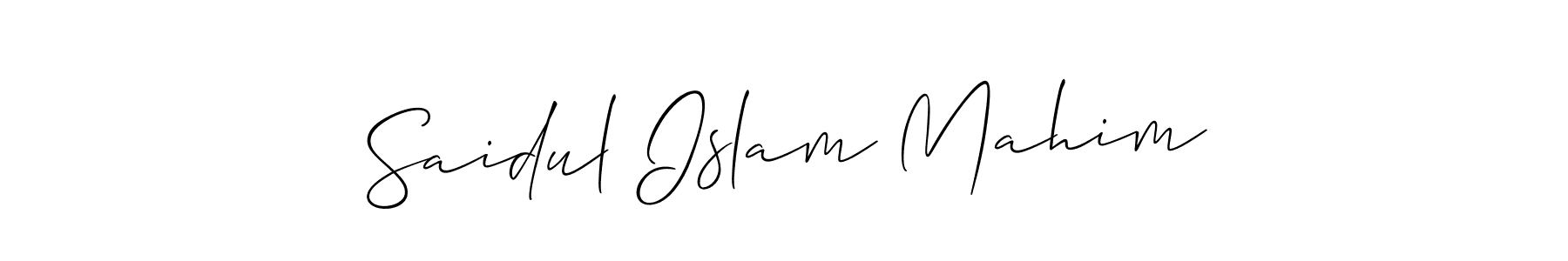 You should practise on your own different ways (Allison_Script) to write your name (Saidul Islam Mahim) in signature. don't let someone else do it for you. Saidul Islam Mahim signature style 2 images and pictures png