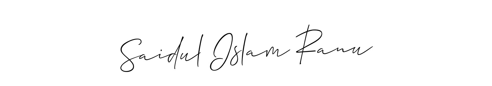 Design your own signature with our free online signature maker. With this signature software, you can create a handwritten (Allison_Script) signature for name Saidul Islam Ranu. Saidul Islam Ranu signature style 2 images and pictures png