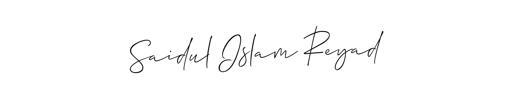 if you are searching for the best signature style for your name Saidul Islam Reyad. so please give up your signature search. here we have designed multiple signature styles  using Allison_Script. Saidul Islam Reyad signature style 2 images and pictures png