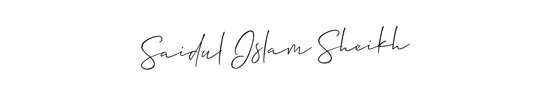 Create a beautiful signature design for name Saidul Islam Sheikh. With this signature (Allison_Script) fonts, you can make a handwritten signature for free. Saidul Islam Sheikh signature style 2 images and pictures png