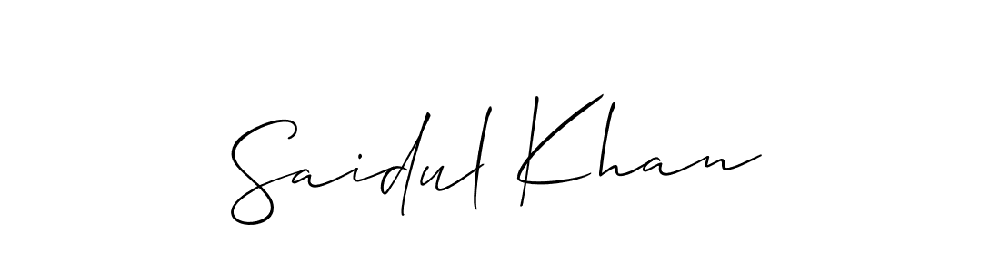 Also You can easily find your signature by using the search form. We will create Saidul Khan name handwritten signature images for you free of cost using Allison_Script sign style. Saidul Khan signature style 2 images and pictures png