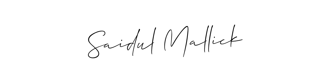 How to make Saidul Mallick signature? Allison_Script is a professional autograph style. Create handwritten signature for Saidul Mallick name. Saidul Mallick signature style 2 images and pictures png
