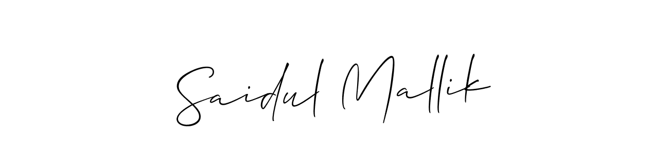 Also we have Saidul Mallik name is the best signature style. Create professional handwritten signature collection using Allison_Script autograph style. Saidul Mallik signature style 2 images and pictures png