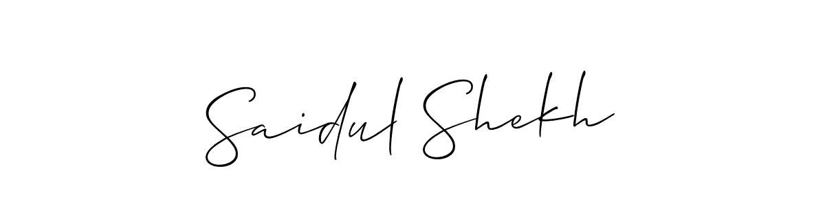 Create a beautiful signature design for name Saidul Shekh. With this signature (Allison_Script) fonts, you can make a handwritten signature for free. Saidul Shekh signature style 2 images and pictures png