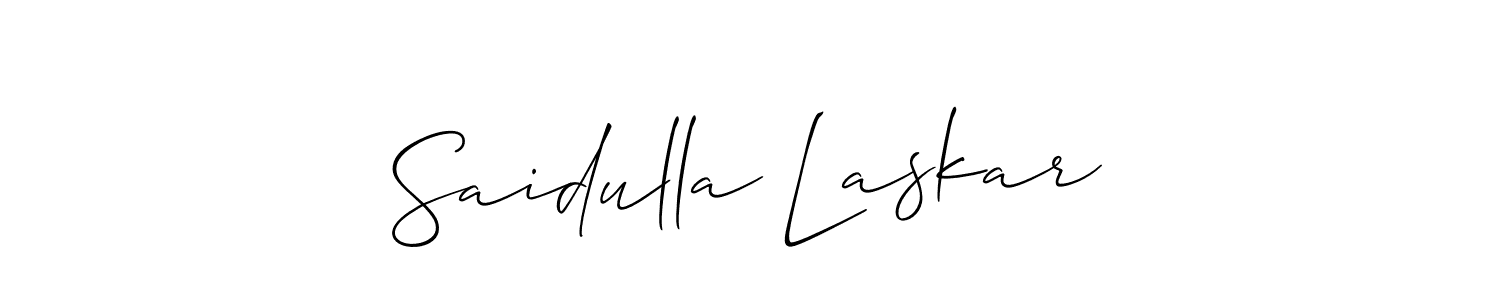 Make a short Saidulla Laskar signature style. Manage your documents anywhere anytime using Allison_Script. Create and add eSignatures, submit forms, share and send files easily. Saidulla Laskar signature style 2 images and pictures png
