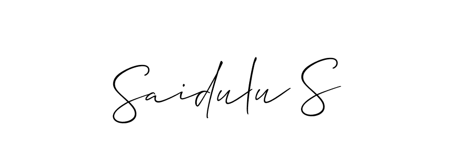 You can use this online signature creator to create a handwritten signature for the name Saidulu S. This is the best online autograph maker. Saidulu S signature style 2 images and pictures png