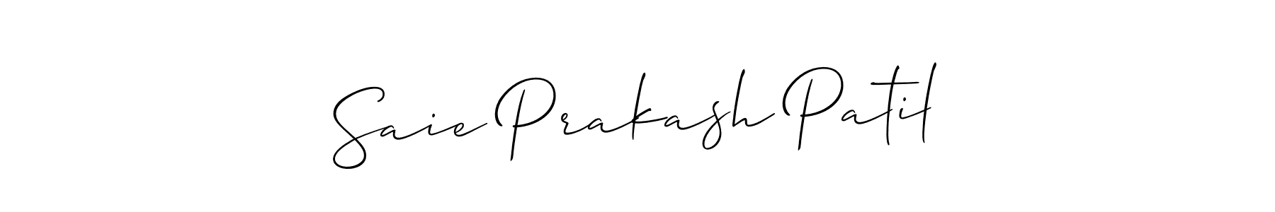 Use a signature maker to create a handwritten signature online. With this signature software, you can design (Allison_Script) your own signature for name Saie Prakash Patil. Saie Prakash Patil signature style 2 images and pictures png