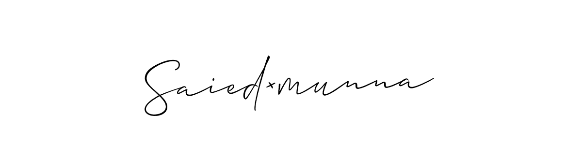 How to make Saied×munna signature? Allison_Script is a professional autograph style. Create handwritten signature for Saied×munna name. Saied×munna signature style 2 images and pictures png