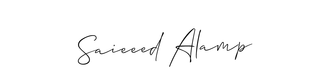 Use a signature maker to create a handwritten signature online. With this signature software, you can design (Allison_Script) your own signature for name Saieeed Alamp. Saieeed Alamp signature style 2 images and pictures png