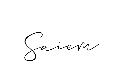 Make a beautiful signature design for name Saiem. Use this online signature maker to create a handwritten signature for free. Saiem signature style 2 images and pictures png