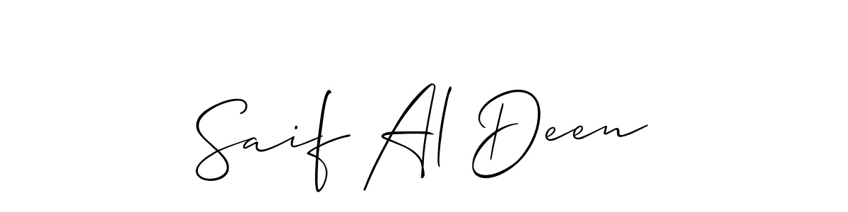How to Draw Saif Al Deen signature style? Allison_Script is a latest design signature styles for name Saif Al Deen. Saif Al Deen signature style 2 images and pictures png