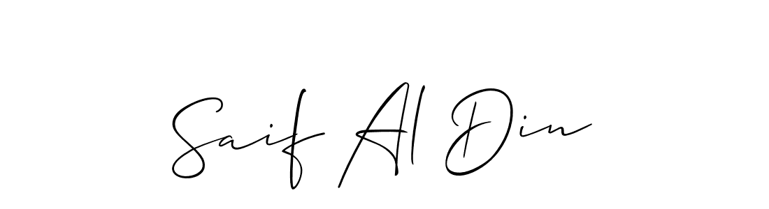 Also we have Saif Al Din name is the best signature style. Create professional handwritten signature collection using Allison_Script autograph style. Saif Al Din signature style 2 images and pictures png