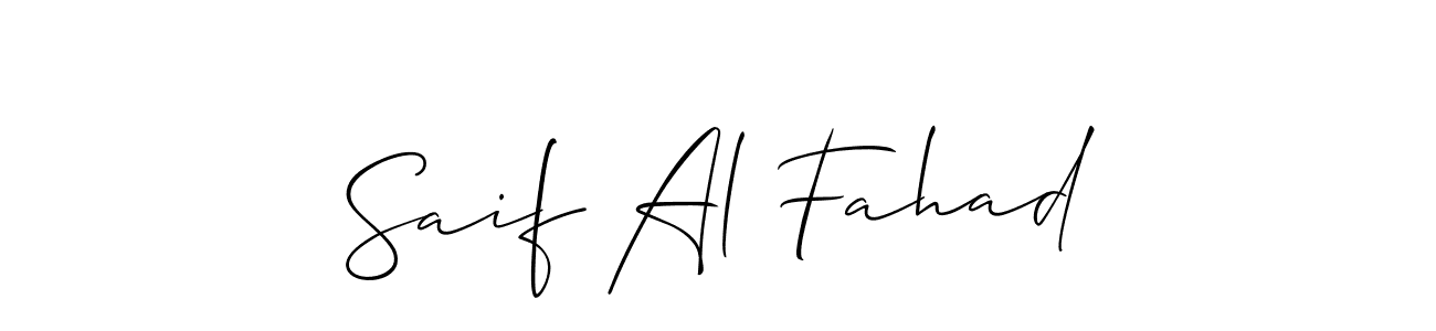 Use a signature maker to create a handwritten signature online. With this signature software, you can design (Allison_Script) your own signature for name Saif Al Fahad. Saif Al Fahad signature style 2 images and pictures png