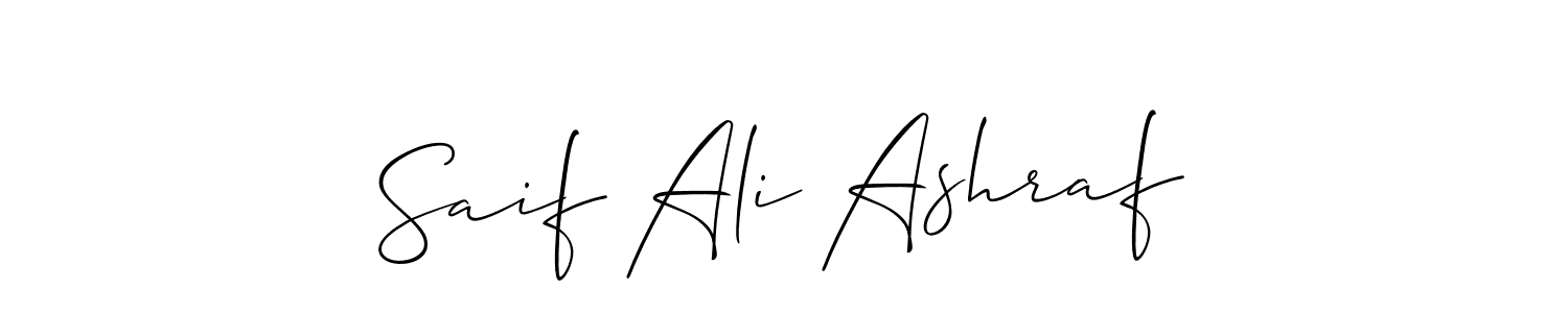 How to Draw Saif Ali Ashraf signature style? Allison_Script is a latest design signature styles for name Saif Ali Ashraf. Saif Ali Ashraf signature style 2 images and pictures png