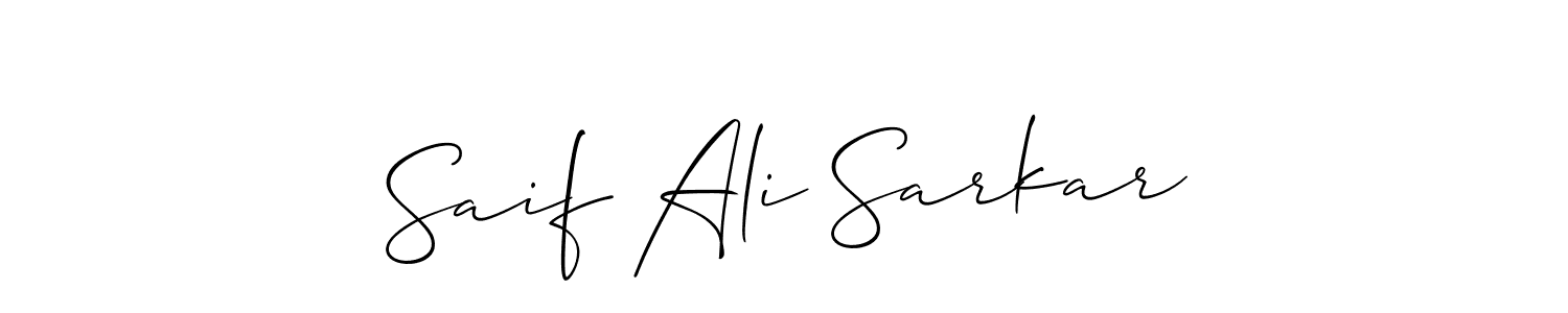 Use a signature maker to create a handwritten signature online. With this signature software, you can design (Allison_Script) your own signature for name Saif Ali Sarkar. Saif Ali Sarkar signature style 2 images and pictures png