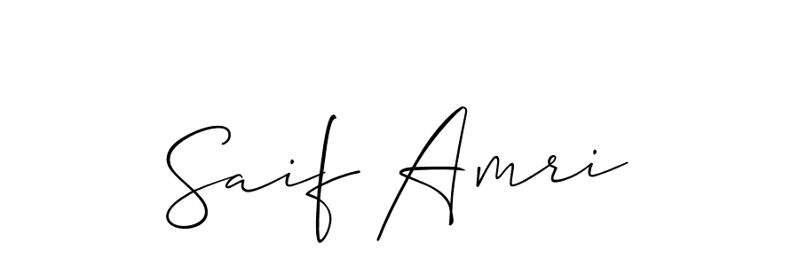 The best way (Allison_Script) to make a short signature is to pick only two or three words in your name. The name Saif Amri include a total of six letters. For converting this name. Saif Amri signature style 2 images and pictures png