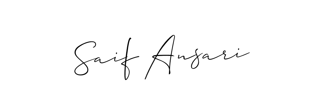 Allison_Script is a professional signature style that is perfect for those who want to add a touch of class to their signature. It is also a great choice for those who want to make their signature more unique. Get Saif Ansari name to fancy signature for free. Saif Ansari signature style 2 images and pictures png