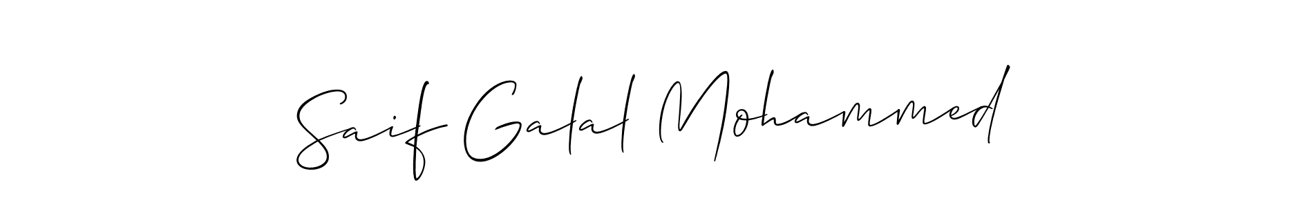 The best way (Allison_Script) to make a short signature is to pick only two or three words in your name. The name Saif Galal Mohammed include a total of six letters. For converting this name. Saif Galal Mohammed signature style 2 images and pictures png