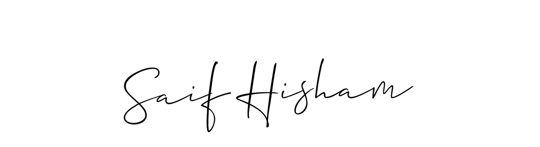 Make a short Saif Hisham signature style. Manage your documents anywhere anytime using Allison_Script. Create and add eSignatures, submit forms, share and send files easily. Saif Hisham signature style 2 images and pictures png