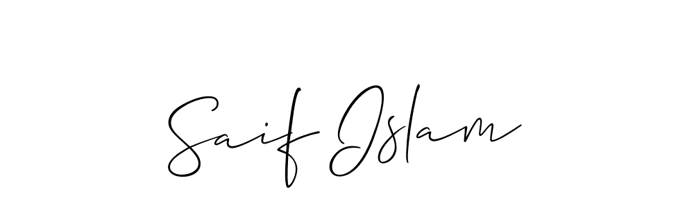 Allison_Script is a professional signature style that is perfect for those who want to add a touch of class to their signature. It is also a great choice for those who want to make their signature more unique. Get Saif Islam name to fancy signature for free. Saif Islam signature style 2 images and pictures png