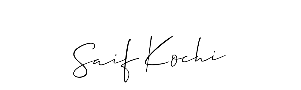 How to make Saif Kochi signature? Allison_Script is a professional autograph style. Create handwritten signature for Saif Kochi name. Saif Kochi signature style 2 images and pictures png