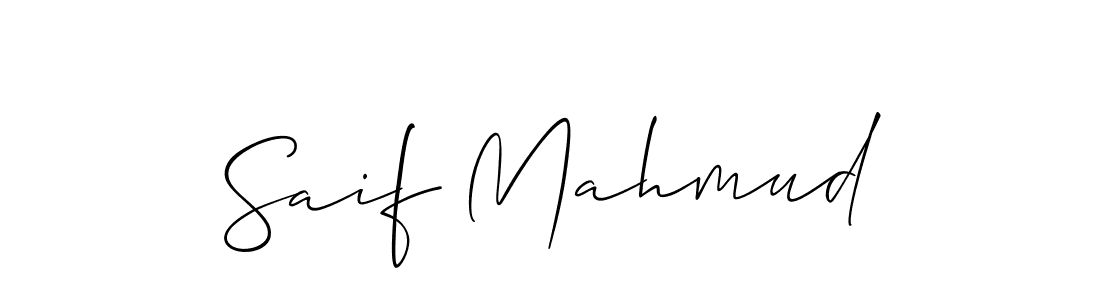 Make a short Saif Mahmud signature style. Manage your documents anywhere anytime using Allison_Script. Create and add eSignatures, submit forms, share and send files easily. Saif Mahmud signature style 2 images and pictures png