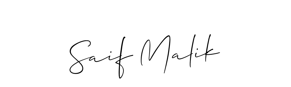 if you are searching for the best signature style for your name Saif Malik. so please give up your signature search. here we have designed multiple signature styles  using Allison_Script. Saif Malik signature style 2 images and pictures png