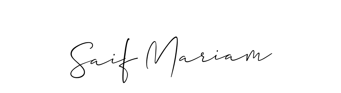 How to Draw Saif Mariam signature style? Allison_Script is a latest design signature styles for name Saif Mariam. Saif Mariam signature style 2 images and pictures png