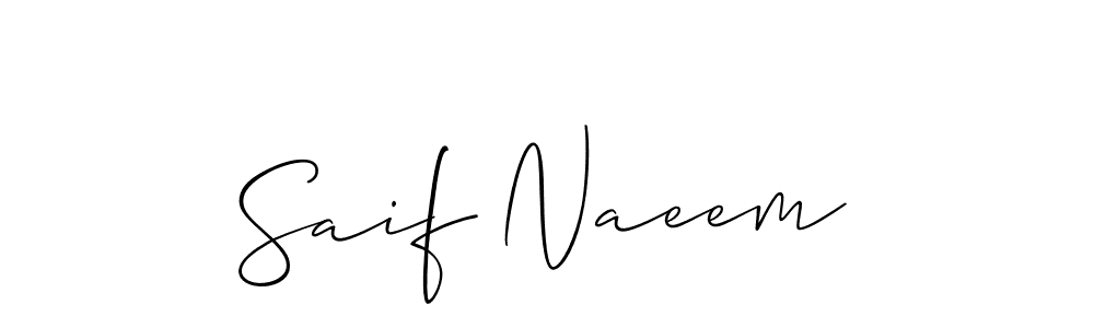 Also we have Saif Naeem name is the best signature style. Create professional handwritten signature collection using Allison_Script autograph style. Saif Naeem signature style 2 images and pictures png
