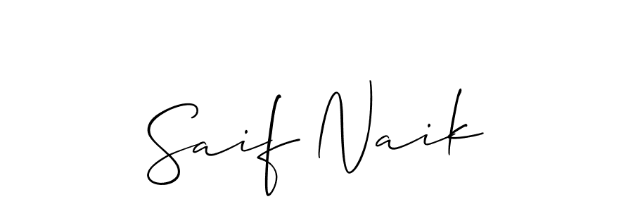 Make a short Saif Naik signature style. Manage your documents anywhere anytime using Allison_Script. Create and add eSignatures, submit forms, share and send files easily. Saif Naik signature style 2 images and pictures png