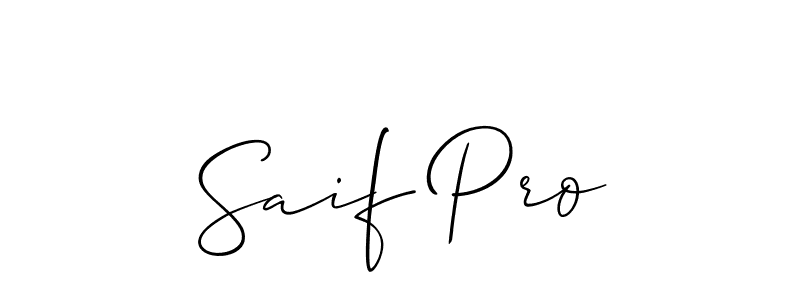 if you are searching for the best signature style for your name Saif Pro. so please give up your signature search. here we have designed multiple signature styles  using Allison_Script. Saif Pro signature style 2 images and pictures png