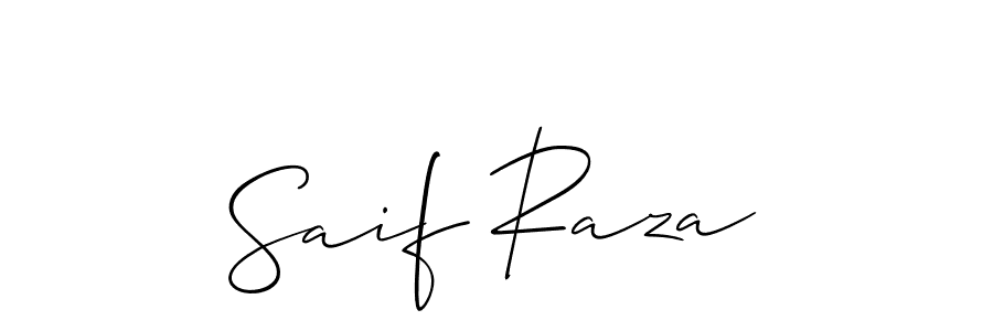 Create a beautiful signature design for name Saif Raza. With this signature (Allison_Script) fonts, you can make a handwritten signature for free. Saif Raza signature style 2 images and pictures png