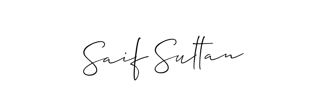 How to make Saif Sultan name signature. Use Allison_Script style for creating short signs online. This is the latest handwritten sign. Saif Sultan signature style 2 images and pictures png